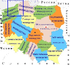 Administratives carte de Pologne