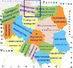 Administratives carte de Pologne