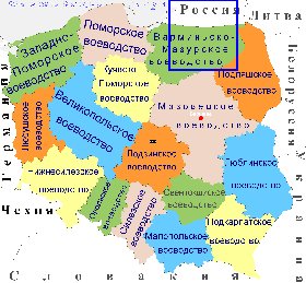 Administrativa mapa de Polonia