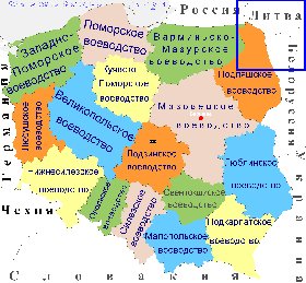 Administrativa mapa de Polonia