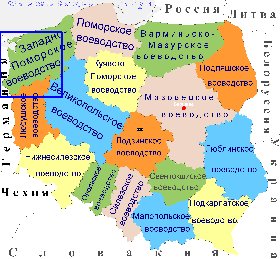 Administrativa mapa de Polonia