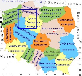 Administrativa mapa de Polonia