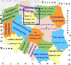 Administrativa mapa de Polonia