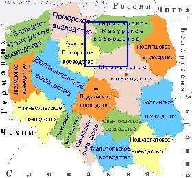 Administrativa mapa de Polonia