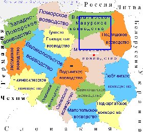 Administrativa mapa de Polonia