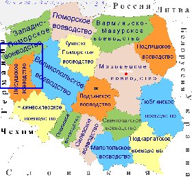 Administrativa mapa de Polonia