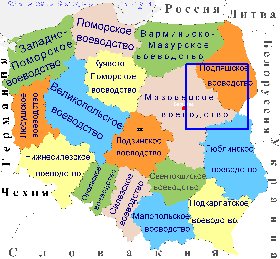 Administrativa mapa de Polonia