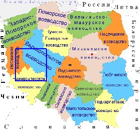 Administratives carte de Pologne
