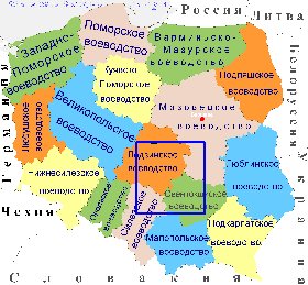 Administrativa mapa de Polonia