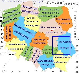 Administrativa mapa de Polonia