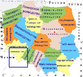 Administratives carte de Pologne