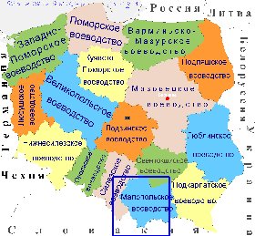 Administrativa mapa de Polonia