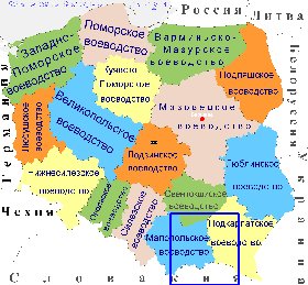 Administrativa mapa de Polonia