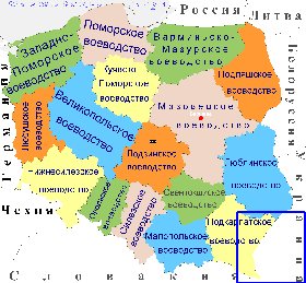 Administrativa mapa de Polonia