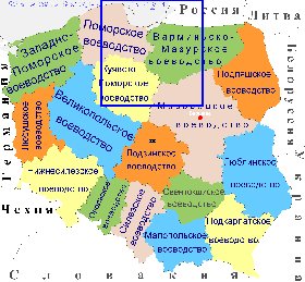 Administrativa mapa de Polonia