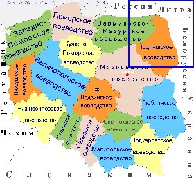 Administrativa mapa de Polonia