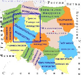 Administrativa mapa de Polonia