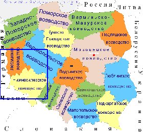 Administratives carte de Pologne