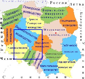 Administratives carte de Pologne