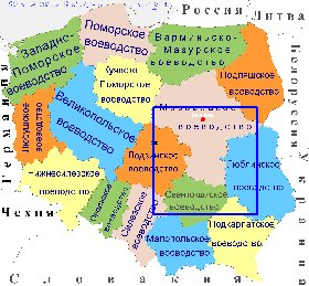 Administratives carte de Pologne