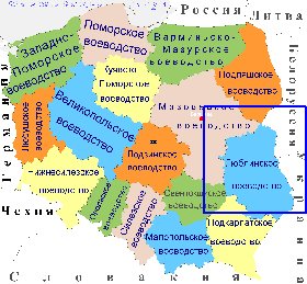 Administratives carte de Pologne