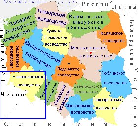 Administratives carte de Pologne