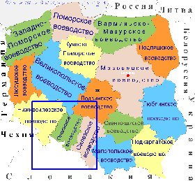 Administrativa mapa de Polonia