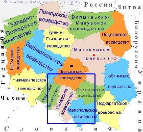 Administrativa mapa de Polonia