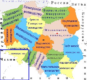 Administratives carte de Pologne