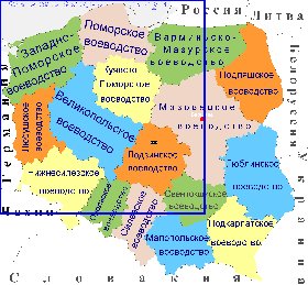 Administratives carte de Pologne