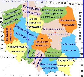 Administratives carte de Pologne