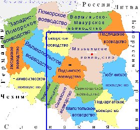 Administratives carte de Pologne