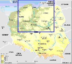 Fisica mapa de Polonia em ingles