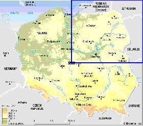 Fisica mapa de Polonia em ingles