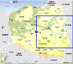 Fisica mapa de Polonia em ingles