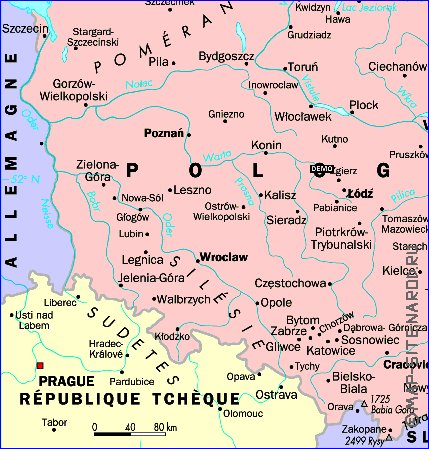 carte de Pologne