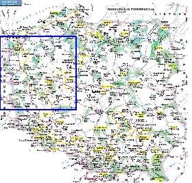 carte de Pologne en langue polonaise