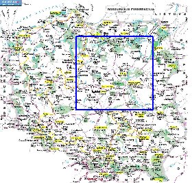 carte de Pologne en langue polonaise