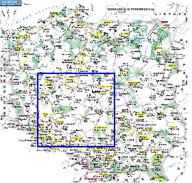 carte de Pologne en langue polonaise