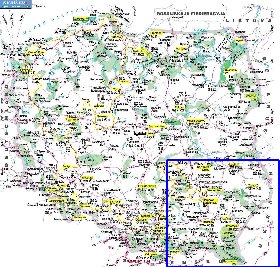 mapa de Polonia em polones