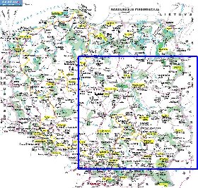 mapa de Polonia em polones