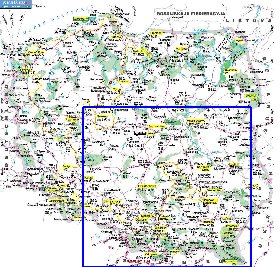 mapa de Polonia em polones