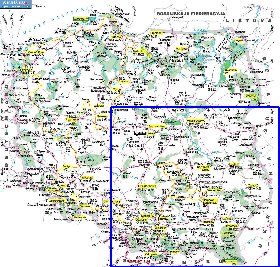 mapa de Polonia em polones