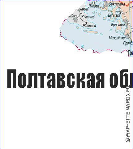 carte de Oblast de Poltava