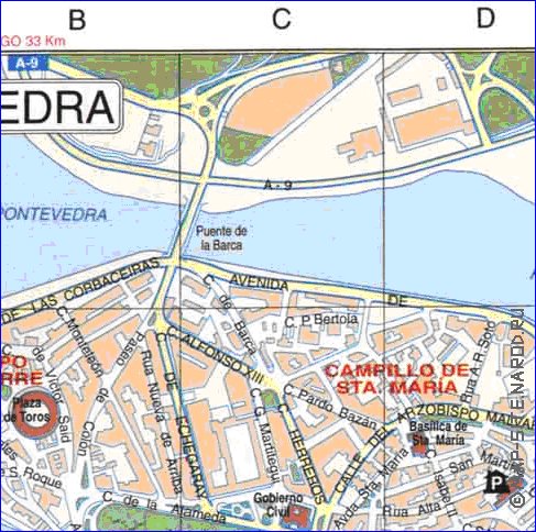 mapa de Pontevedra