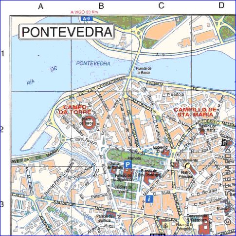 carte de Pontevedra