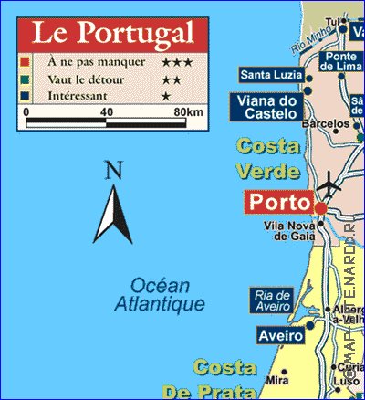 carte de Portugal