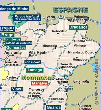 carte de Portugal