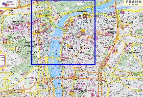 carte de Prague dans la langue tcheque