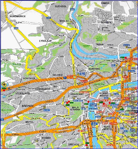 carte de Prague en anglais